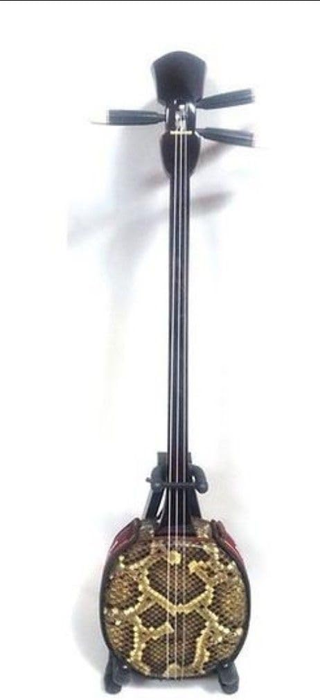 三線 沖縄 高級中型三線 9点セット 三線本体 ソフトケース 楽譜 バチ